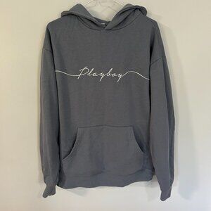 Playboy Hoodie Pullover Blue Size M Unisex